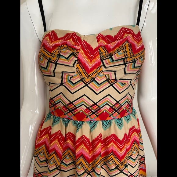 URBAN OUTFITTERS Aztec Boho Smocked Summer Dress S - Picture 3 of 6